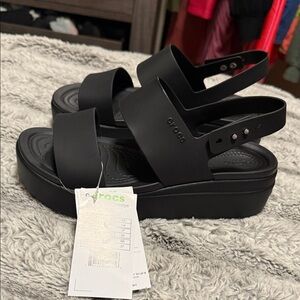 CROCS Women's Black Platform Sandals